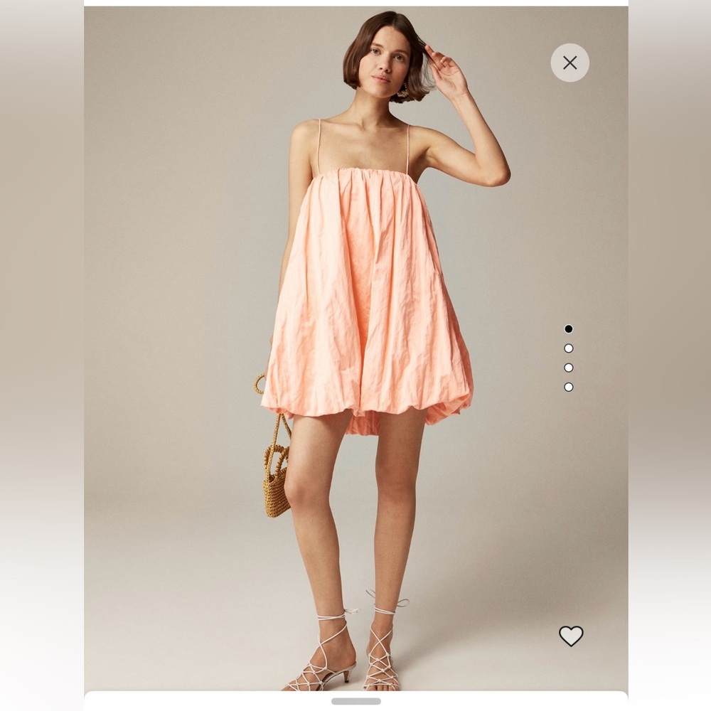 J.Crew Collection Satin Bubble Mini Dress in Brilliant Peony